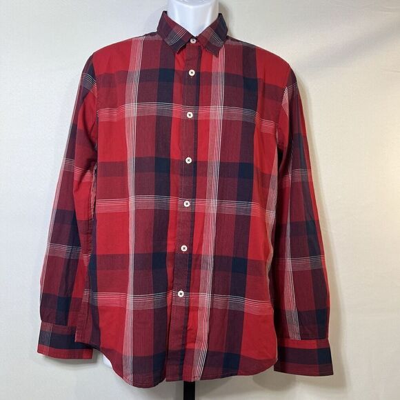 American Rag Other - American Rag Men's Long Sleeve Button Down Shirt size Medium Red Plaid wpl8046